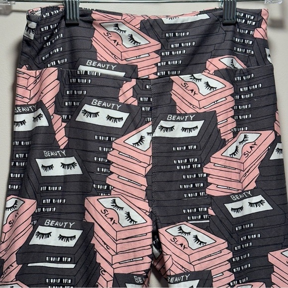 New LulaRoe OS Soft Leggings One Size  2-10 Small-Large Heart Phone Beauty Pink - Picture 14 of 16